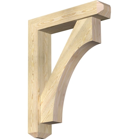 Ekena Millwork Westlake Craftsman Rough Sawn Bracket w/ Offset Brace, Douglas Fir, 6"W x 28"D x 36"H BKT0604X28X36WTL04RDF